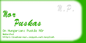 mor puskas business card
