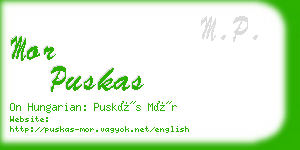 mor puskas business card